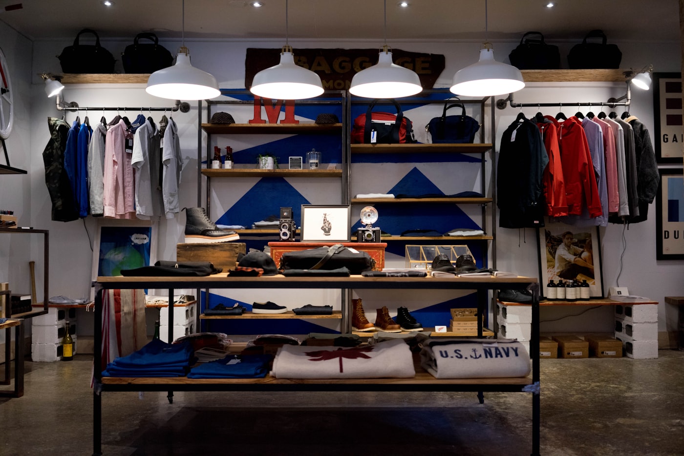 A well-stocked retail shop floor